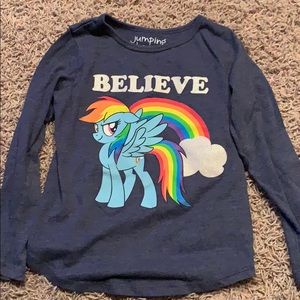 Jumping beans rainbow unicorn long sleeve shirt